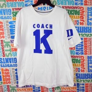 Nike Duke Basketball Coach K 1000 Wins T Shirt Size XL Double Sided